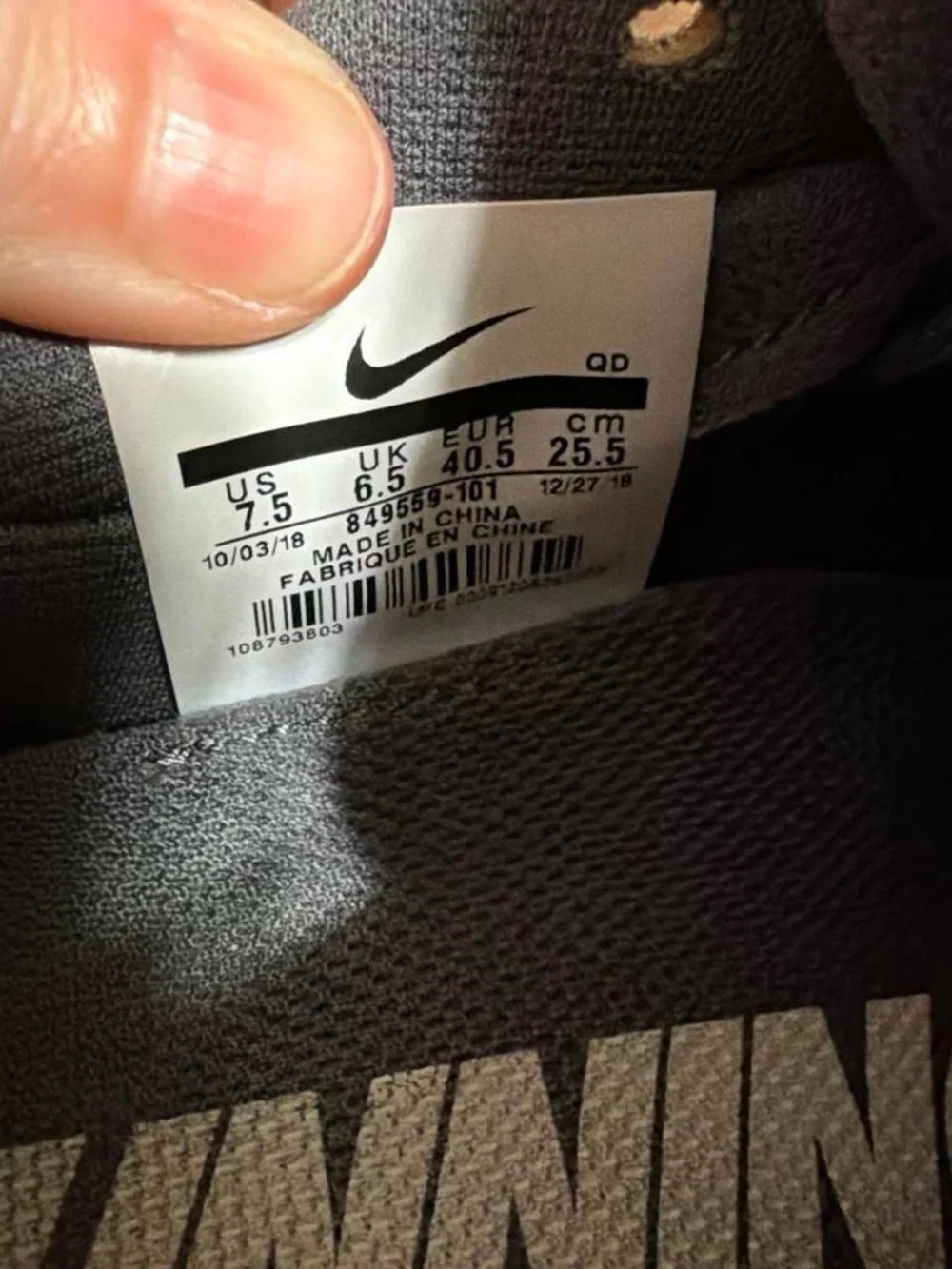 Nike Men's Air Max Running Shoes - Gray with Black Swoosh